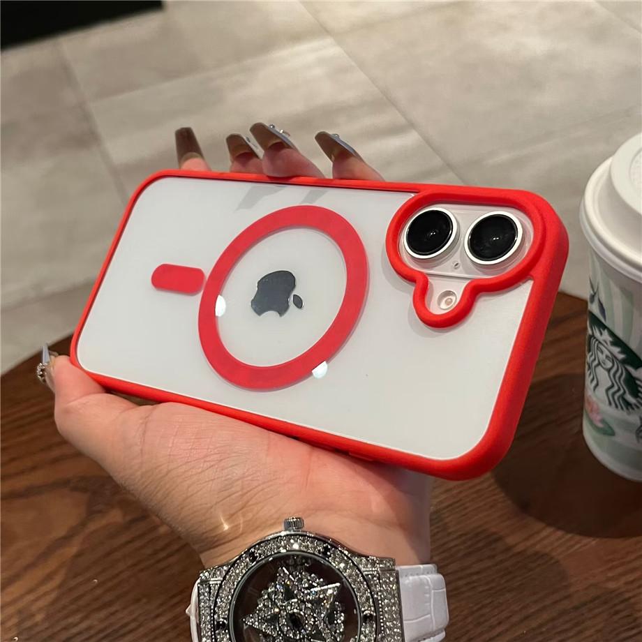 Роскошный прозрачный чехол Magsafe для iPhone 11 12 13 14 15 16 Pro Max Mini Plus с магнитной беспроводной зарядкой, бампер, чехлы