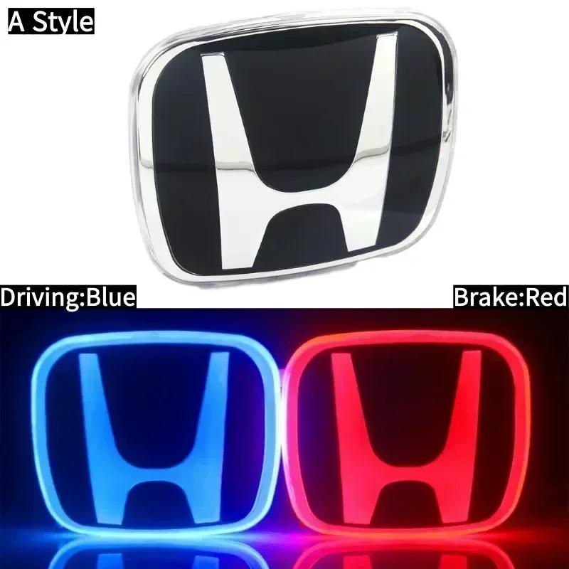 PMMA Car LED Front Emblem Sticker Rear Trunk Light Badge for Honda Accord Odyssey Civic CRV FIT Jazz Pilot Amaze City HRV Freed EDA1
