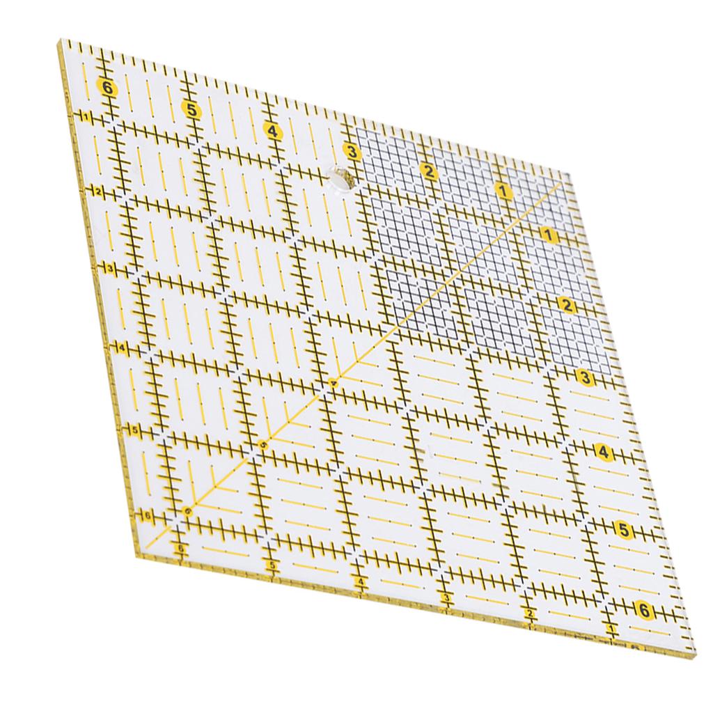 Квадратная линейка для квилтинга Рукоделие Пэчворк Инструмент для шитья Пластиковые демонстрационные линейки 16 X 16см