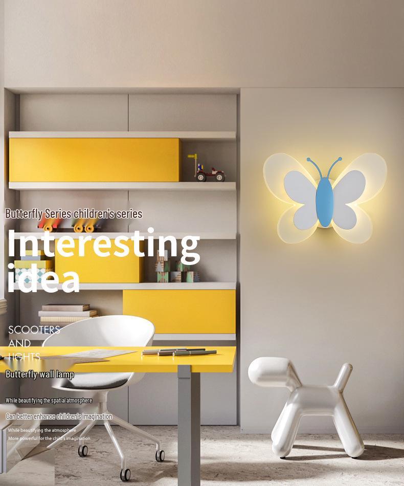 Современный светодиодный настенный светильник-бабочка - Минималистичный дизайн для спальни и гостиной