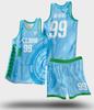 Digital printing basketball jersey set men's and women's game sports jersey training camp team full body printing personalized jersey customization