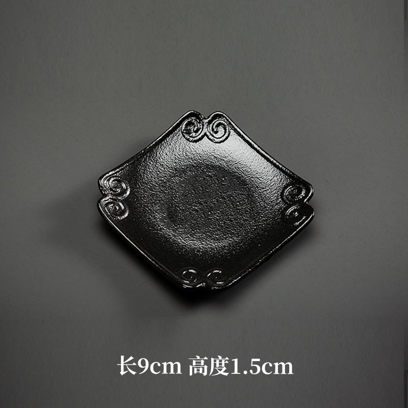 Керамическая подставка для чая, креативный глиняный поднос из грубой керамики, изоляционная подкладка из черной керамики, чайный сервиз Zen Home Kung Fu, аксессуары для чайной церемонии