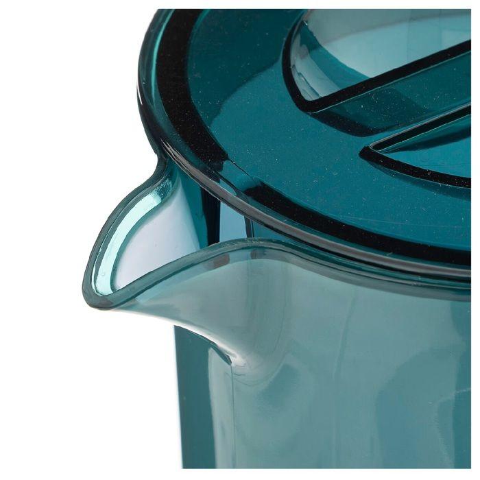 Pichet - Collection Pastel - Pétrole - Polystyrène dur - 1.95L - 18x10.5x25 cm