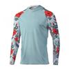 UPF50 Quick-Dry Fishing Shirt Men Lightweight Breathable Hooded Sun Protection T-Shirt Outdoor