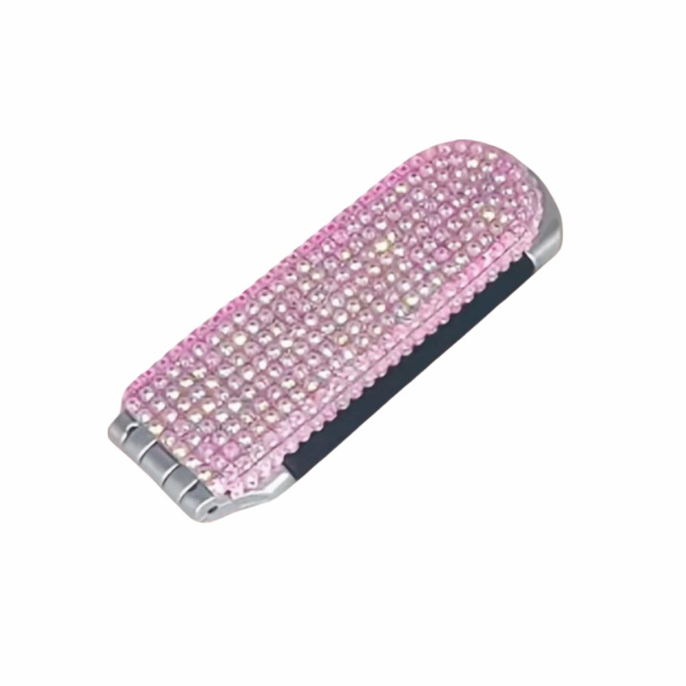 Portable BlingBling Comb Mirror Crystal-Encrusted Rhinestone Hair Comb Gift for Girls