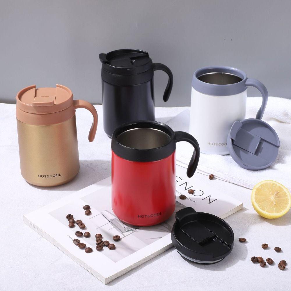 Double-Walled Insulated Coffee Mug Stainless Steel Vacuum Thermal Cup  Business Use
