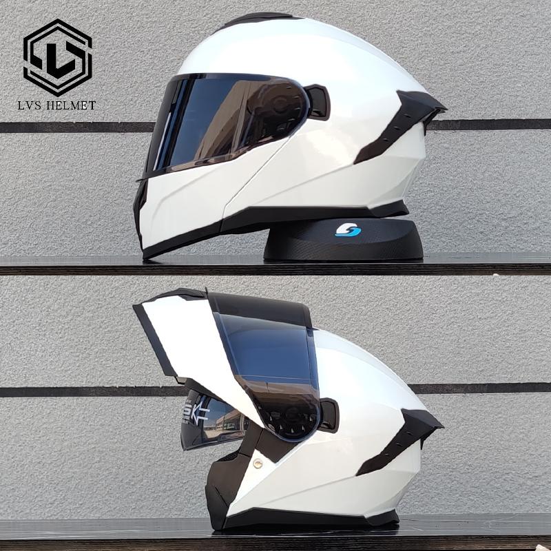 Новый модульный мотошлем-флип LVS с двойным стеклом, полнолицевой шлем Casco para Motos, высококачественный шлем capacete, одобренный DOT