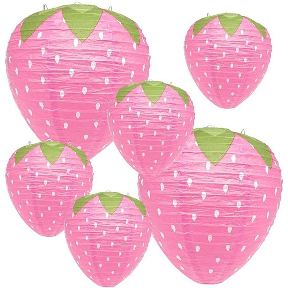 Special-shaped Strawberry Lantern Handheld Hanging Lantern Ball Paper Lantern Party Decoration