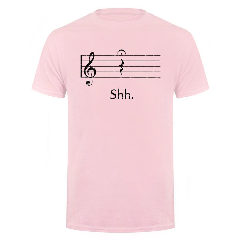 Shh Quarter Rest Fermata Funny Music Graphic Tshirts Musician Teacher Band Lover Cotton Tshirt Tops Da465