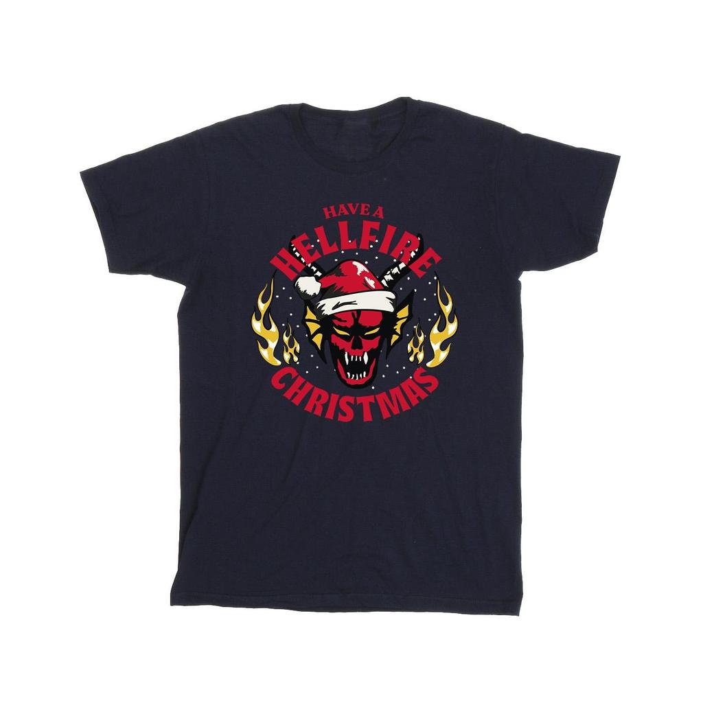 Netflix Boys Stranger Things Hellfire Christmas T-Shirt