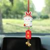Креативный автомобильный кулон «Счастливый кролик», амулет, благословение, зеркало заднего вида, подвесной автомобильный орнамент, Декор, подарок на Рождество и Новый год для девочек