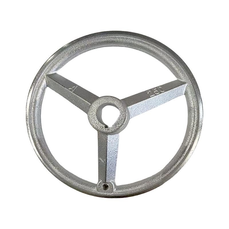 Chrome-Plated Cast Iron Handwheel with Square and Round Corrugated Edges for Industrial Machine Tools