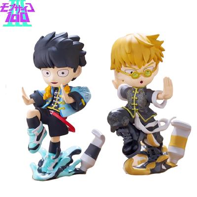 Mob Psycho 100 Аниме Фигурки Gk Рейген Аратака Q-издание Каваи Сидящая Серия на Ладони Модель Кукла Настольное Украшение Коллекционный Подарок