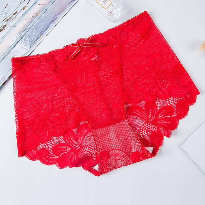 Large Size M-3XL Modal Panties High Waist Women Sexy Lace Underpants Female Briefs Underwear 11 Colors