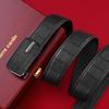 Men's Leather Belt with Automatic Buckle