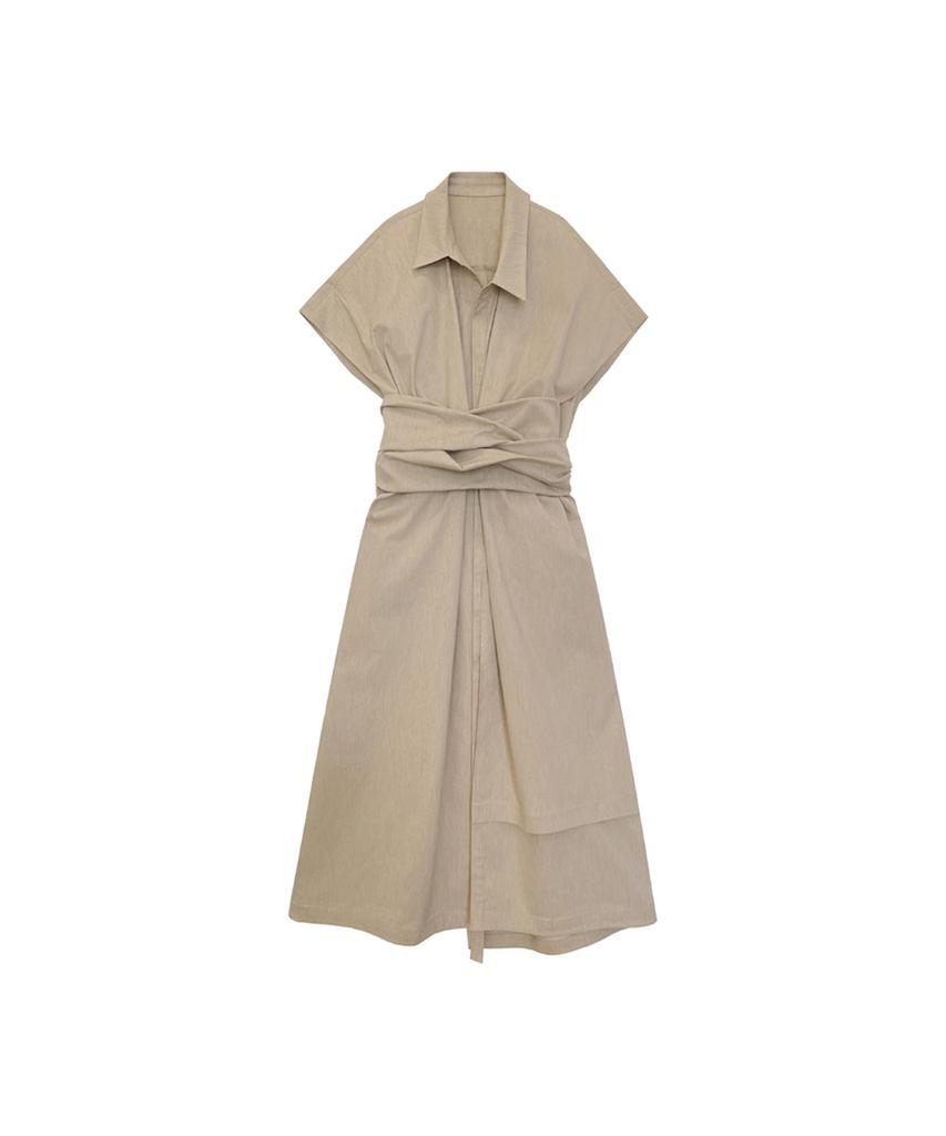Meuameu Tie Sleeve Detail Shirt Dress