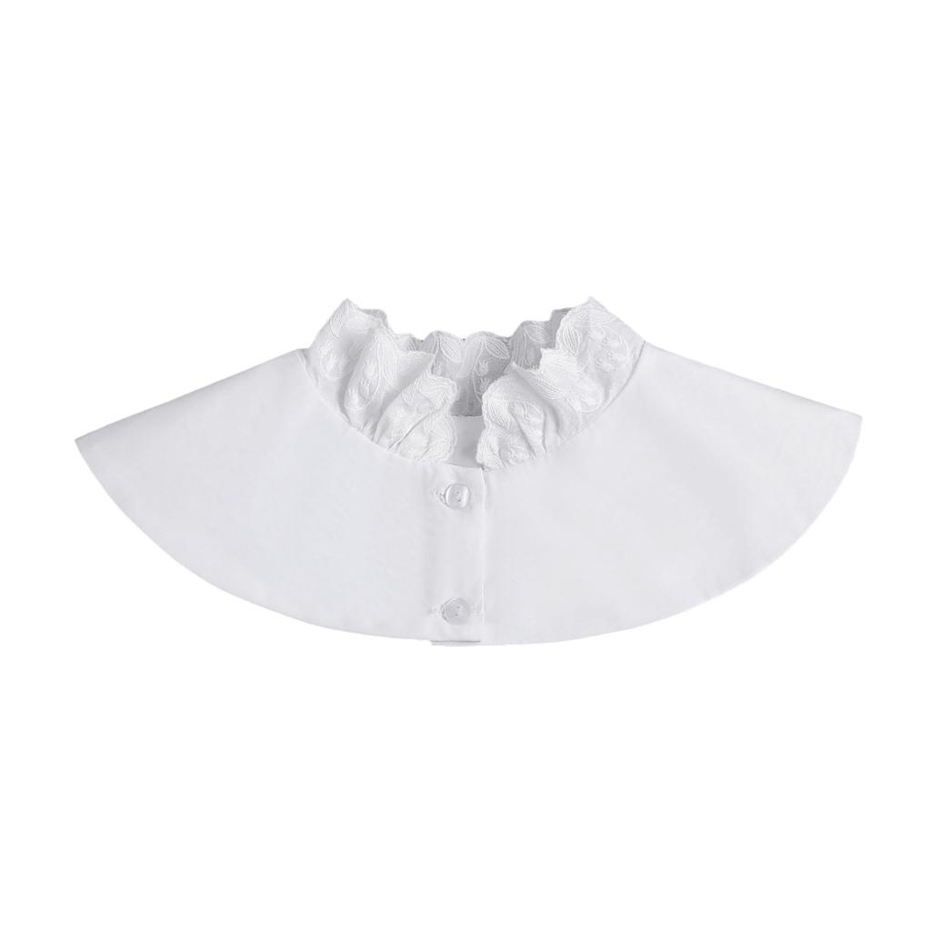 Классическая рубашка со стоячими оборками, съемный воротник для девочек, рубашка с ложным воротником, блузка, шейный платок, женский свитер, блузка, топ с ложным воротником