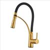Black Sink Faucet Swivel Pull Down Kitchen Faucet Sink Tap Mounted Deck Bathroom Mounted Silicone Bending Hot and Cold Mixer