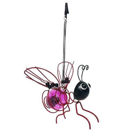 Лампа-имитатор насекомых, подвесная лампа на солнечных батареях для украшения сада, светодиодная наружная лампа-насекомое с пружинами, солнечные гирлянды