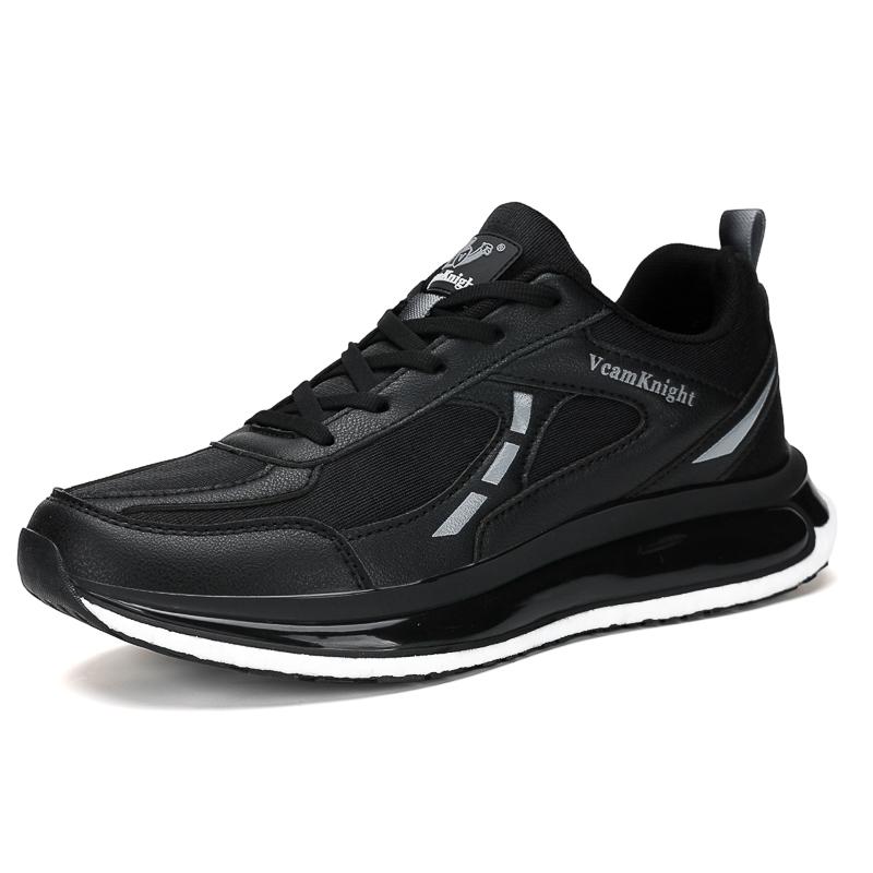 Running Shoes Men Lightweight Anti-slip Wear-resistant Casual Shoes Men Lace-up Sports Solid Color Breathable Walking Shoes Men