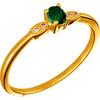 Позолоченное кольцо с изумрудно-зеленым покрытием 'Scarlett'