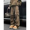 Spring Big Pocket Men's Cargo Pants Japanese Y2k Harajuku Loose Straight Wide Leg Trousers Baggy Pants Man Hip Hop Sweatpants