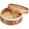 Pearl Metal Chinese Steamer, 24cm, Steamer for Vegetables, Shumai, and Xiaolongbao, Made with Natural Wood and Bamboo, Wanosato H-5715