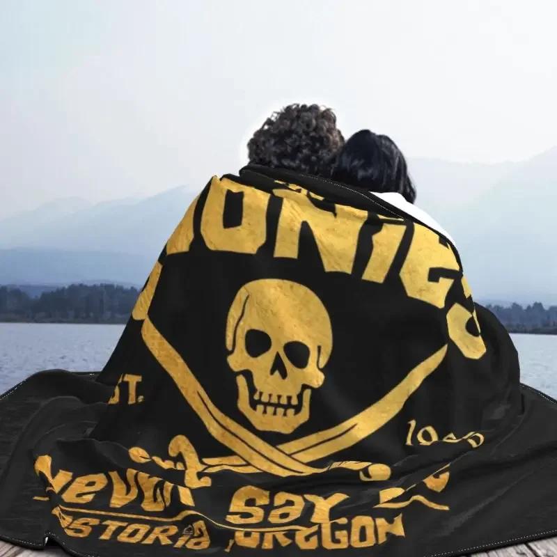 Бланкеты The Goonies Never Say Die Теплый Фланелевый Готический Пиратский Череп Плед для Спальни Офиса Покрывала