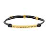 [R5110] - Black Gold-plated 'Messages' Steel Designer Bracelet (love What You Do- Do What You Love) - 40x4mm