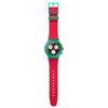 Swatch Neon Emerald Chrono Red Watch, SUSG409,