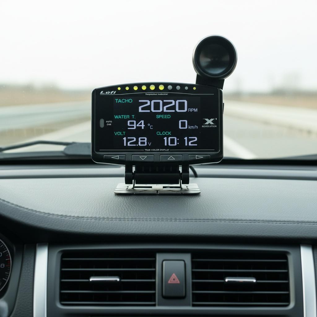 Car Smart OBD2 Auto Meter Speedometer Mini Digital Water Temperature Car Gauge OBD2 Monitor Lufi X1 HUD