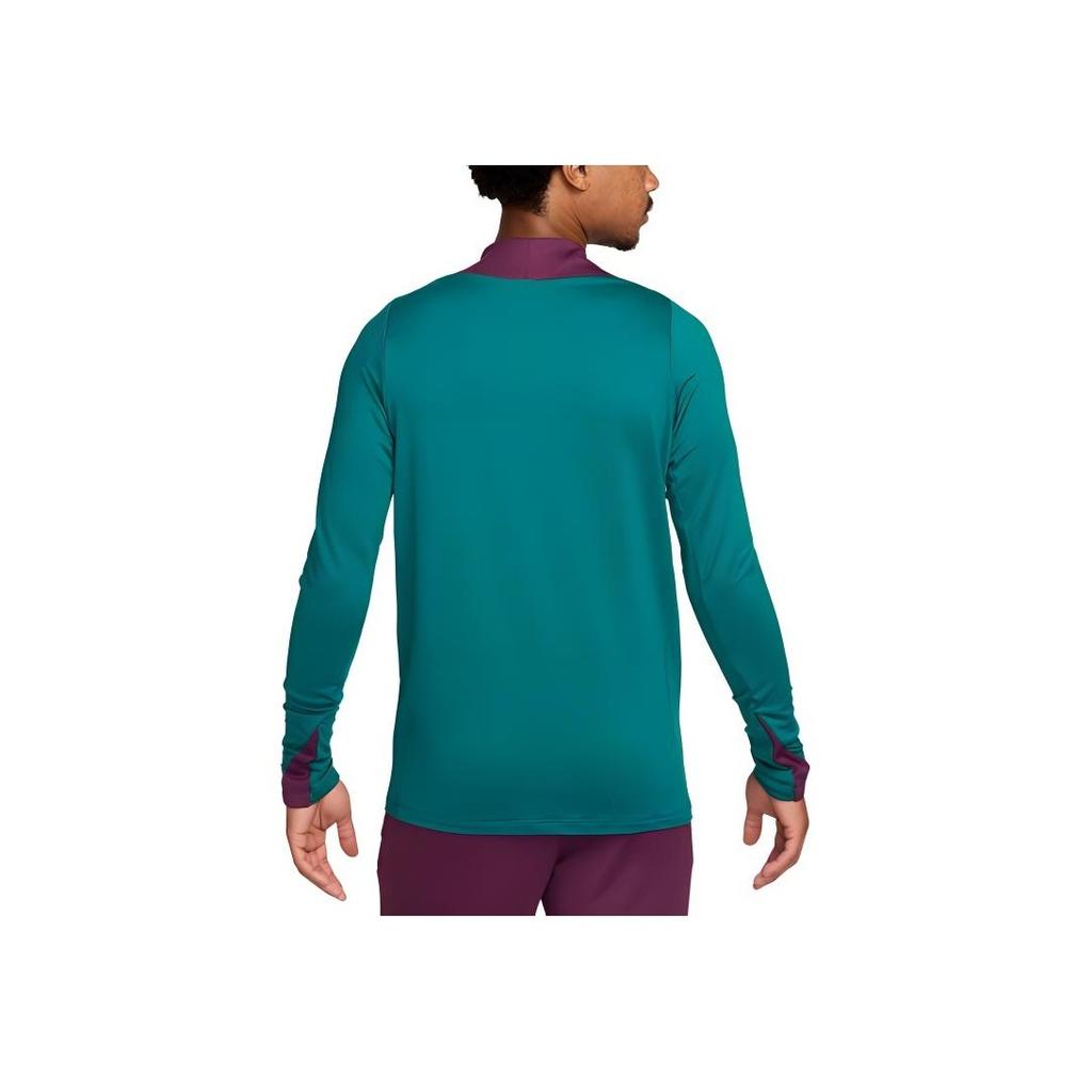 Nike Paris Saint-Germain Strike Letter Print Pullover Long Sleeve Football Shirt Men Tops Earth-Blue FN9841-382