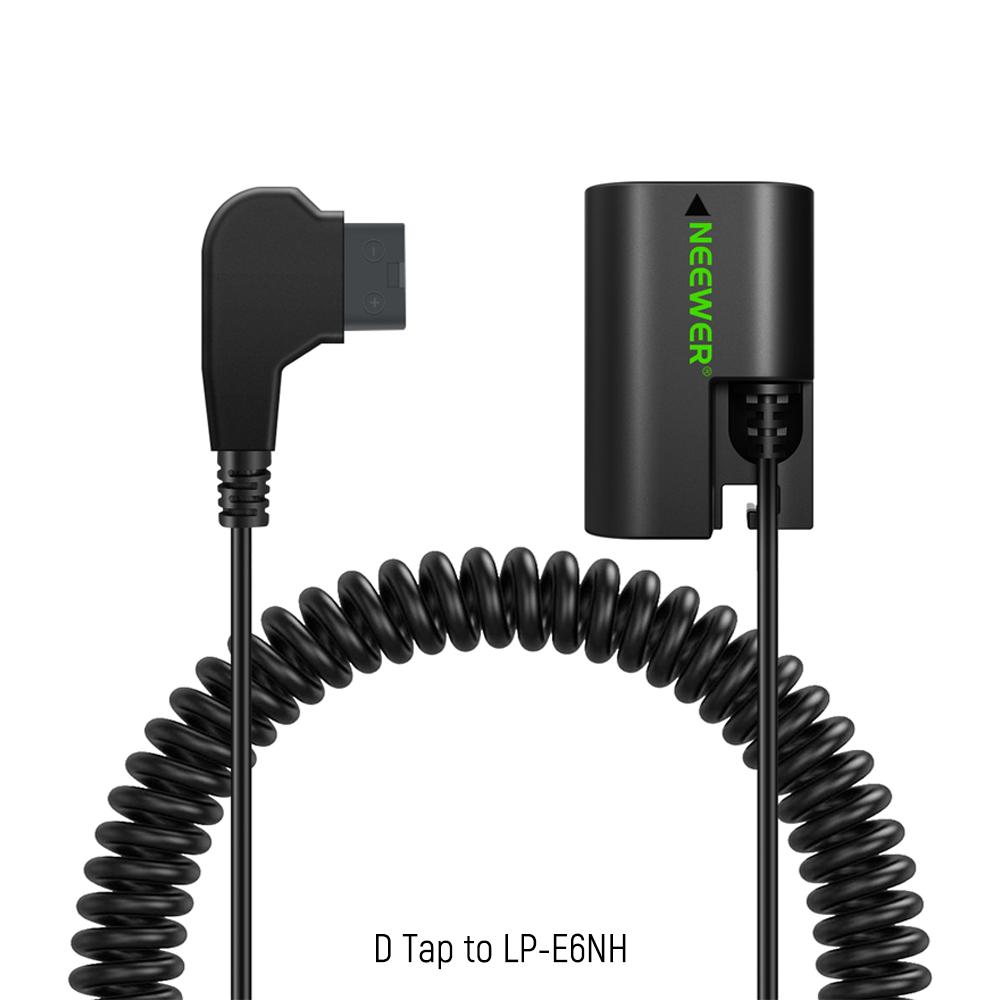 NEEWER D Tap to LP-E6NH Dummy Battery with Cable for V Mount Battery Stable Continuous Power Supply for Canon EOS R5 C R6 Series