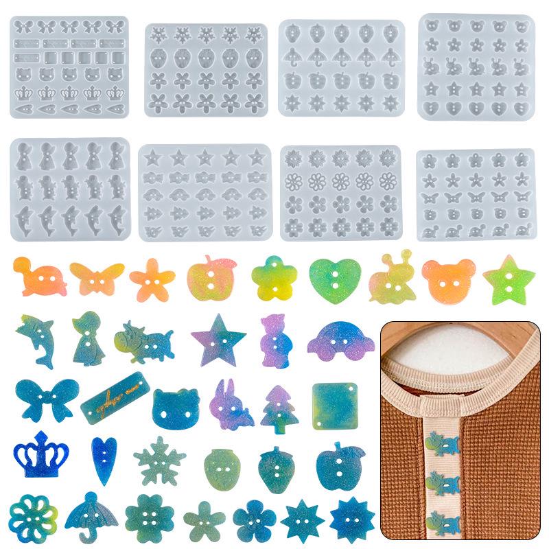Силиконовые формы «Мак» для DIY-поделок из смолы - Цветы, Фрукты, Животные, Корона, Бант, Пуговицы