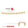 4.3M Length Jute Hessian Flag Garland Triangular Shape Triangular Bunting Garland  Birthday Party