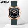 ABORNI модные большие часы с силиконовым ремешком, наручные часы с тремя стрелками, кварцевые часы, женские водонепроницаемые женские часы