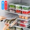 Новый прозрачный контейнер для хранения продуктов с крышкой, герметичный, органайзер для холодильника, поддон для слива, контейнер для заморозки, холодильник