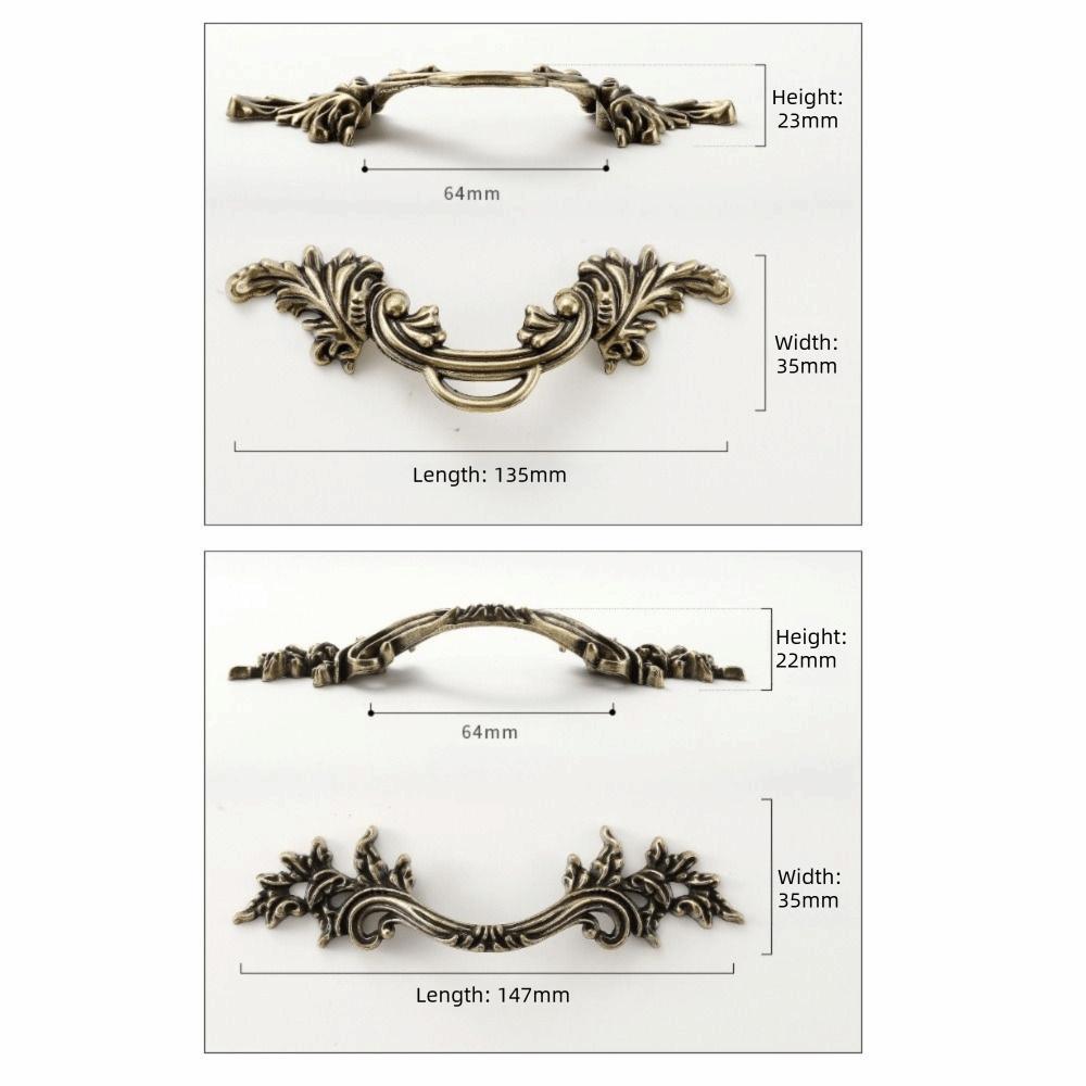 European Style Cabinet Door Handles Zinc Alloy Wardrobe Door Handles  For Wardrobe Installation