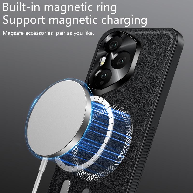 Магнитный чехол для Honor 400 Pro 400 Глобальная версия Обложка Кожа Мягкий Ударопрочный Mag-safe Металлический Защитник Камеры Чехол Fundas