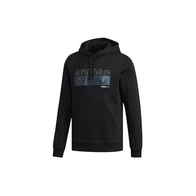 adidas Толстовка с капюшоном с графическим рисунком нео-металлик и шнурком, мужская толстовка с капюшоном, черная EI4459