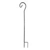 Outdoor Shepherd Hook Heavy Duty Metal Garden Hook with 2-Prong Base Detachable Shepherds Hook for Solar Lights Plant Baskets Lanterns Bird Feeders