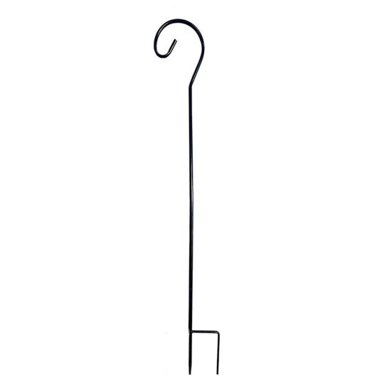 Outdoor Shepherd Hook Heavy Duty Metal Garden Hook with 2-Prong Base Detachable Shepherds Hook for Solar Lights Plant Baskets Lanterns Bird Feeders