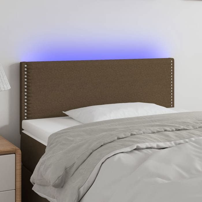 VidaXL LED Headboard Bedroom Furniture Single Bed Accessory Headboard Interior Dark Brown 3121449