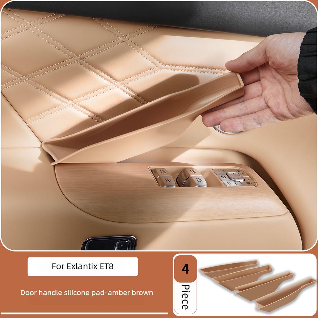 For Esteo Exlantix ET8 Exeed ET8 Door Handle Silicone Pad Door Pull Handle Storage Box Interior Accessories