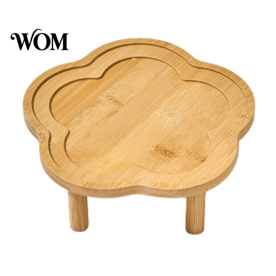 Shallow Pet Dining Plate Elevated Ceramic Bowl with Raised Stand, Flower Shape Whisker Friendly Cat Food Stand Feeding for Neck Protection, Anti Slip