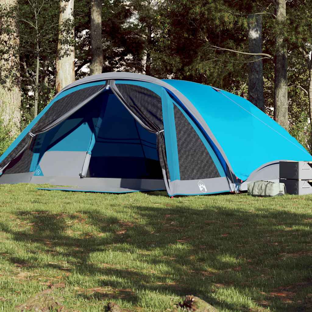 Family Tent for 6 Persons Blue Waterproof