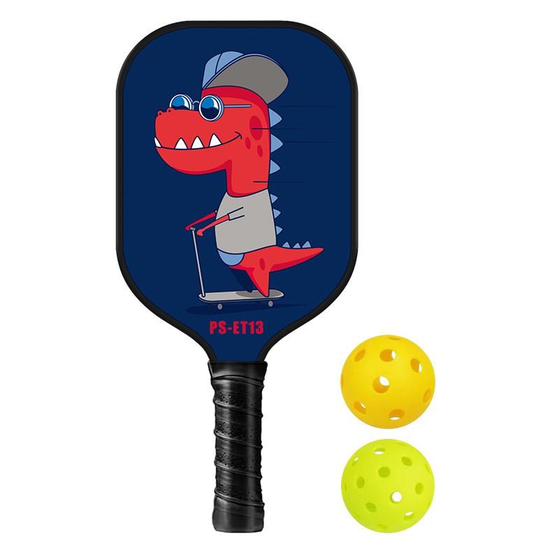 Carbon Fiber Pickleball Paddle Set T700 With 2 Balls Lightweight Beginners Advanced Players