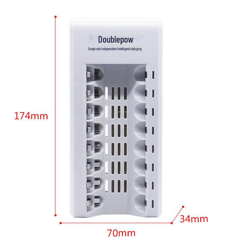 Универсальное зарядное устройство с двумя слотами AA/AAA для No. 5 Нет. 7 перезаряжаемых NiMH-аккумуляторов 1,2 В - 8 слотов