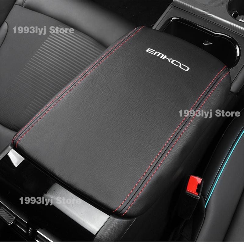 For Trumpchi GAC Emkoo Car Center Control Armrest Box Microfiber Leather Trim Cover Max Accessories