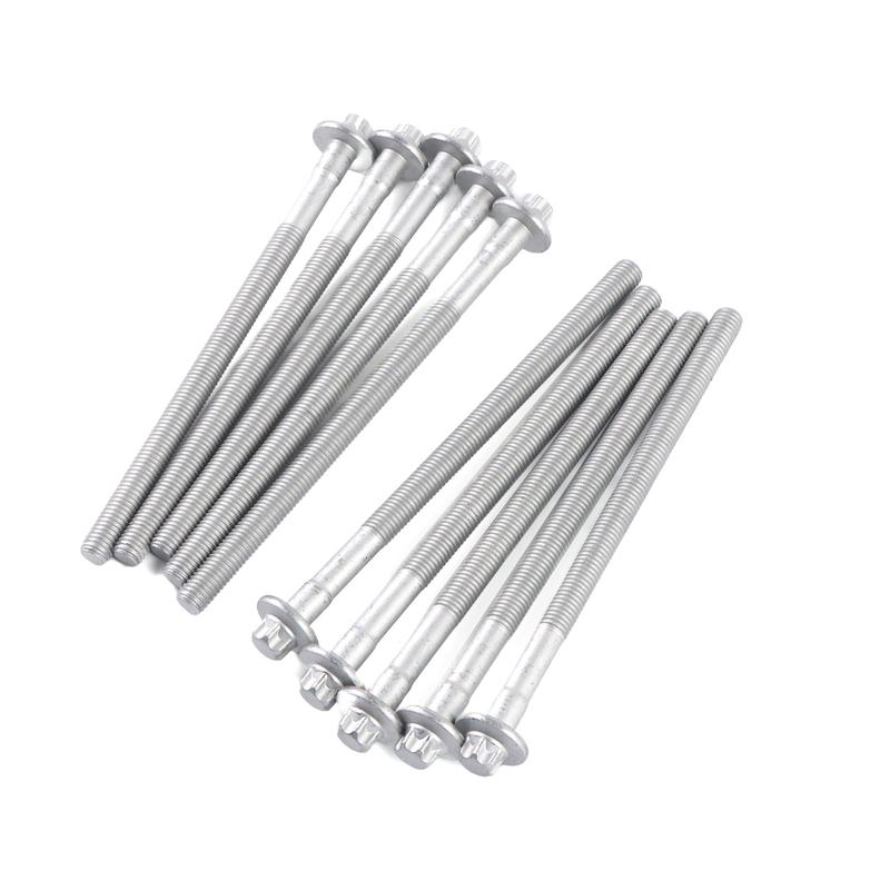 10 PCS Engine Cylinder Head Bolts Kit For Mercedes-Benz W203 C204 R172 L4 M271 1.8 165mm Length Cylinder Head Screws Engine Part